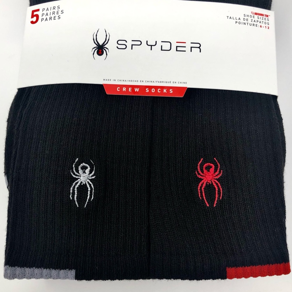 Spyder Men’s Crew Socks | 5 Pairs - Picture 3 of 7